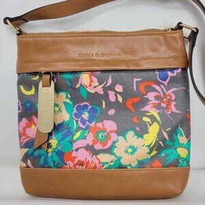 Emma & Sophia Floral Crossbody Shoulder Bag -New